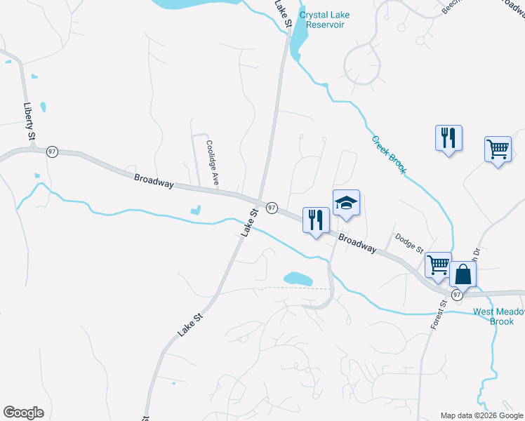 map of restaurants, bars, coffee shops, grocery stores, and more near 334 Lake Street in Haverhill