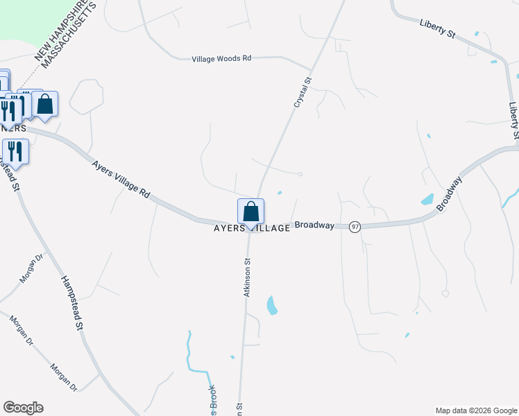 map of restaurants, bars, coffee shops, grocery stores, and more near in Haverhill