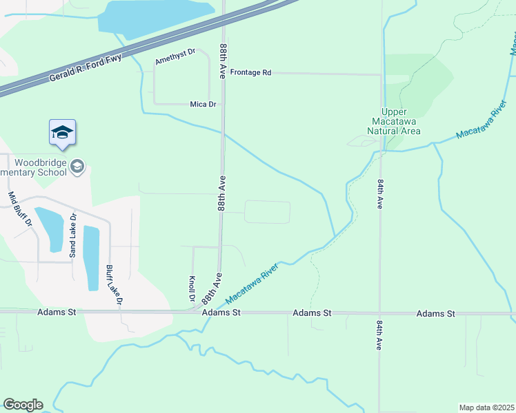map of restaurants, bars, coffee shops, grocery stores, and more near 8718 Fairview Lane in Zeeland