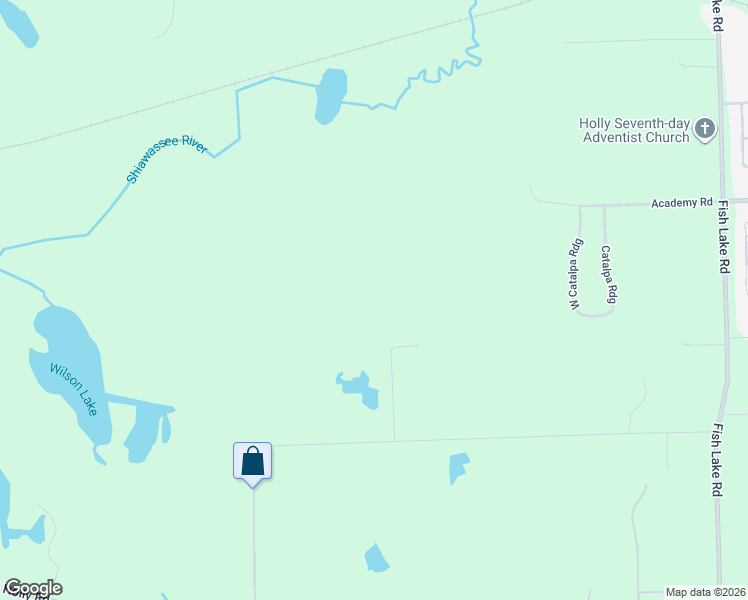 map of restaurants, bars, coffee shops, grocery stores, and more near 4709 Jerzine Drive in Holly