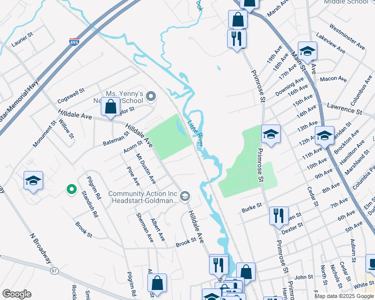map of restaurants, bars, coffee shops, grocery stores, and more near 26 Jefferey Lane in Haverhill
