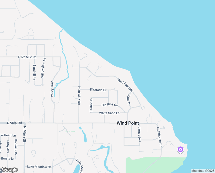 map of restaurants, bars, coffee shops, grocery stores, and more near 5340 Wind Point Road in Wind Point