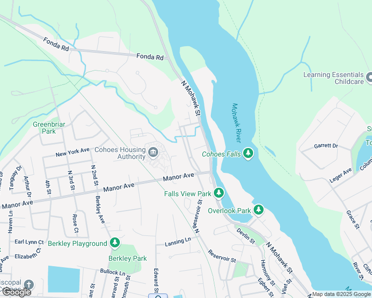 map of restaurants, bars, coffee shops, grocery stores, and more near 24 Taylor Street in Cohoes