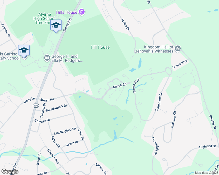 map of restaurants, bars, coffee shops, grocery stores, and more near 37 Riviera Road in Hudson