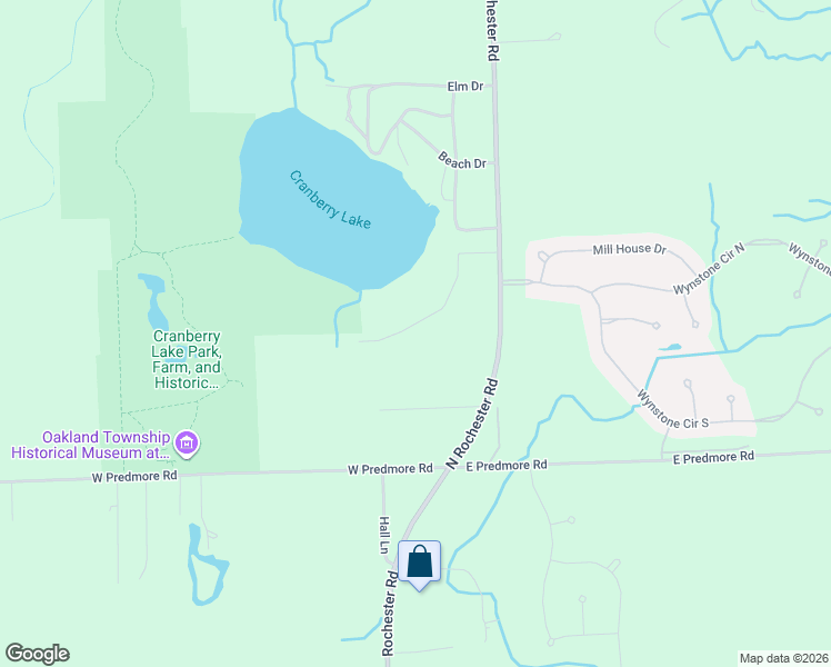 map of restaurants, bars, coffee shops, grocery stores, and more near 650 Driscoll Drive in Oakland charter Township