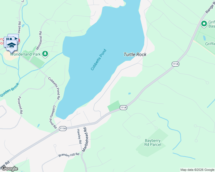 map of restaurants, bars, coffee shops, grocery stores, and more near 60 Turtle Rock Road in Windham