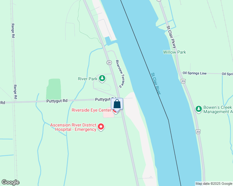 map of restaurants, bars, coffee shops, grocery stores, and more near 3916 Riverview Terrace South in East China