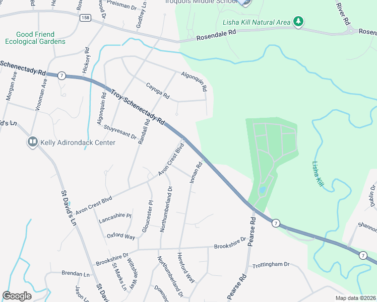 map of restaurants, bars, coffee shops, grocery stores, and more near 2400 Troy Schenectady Road in Schenectady County