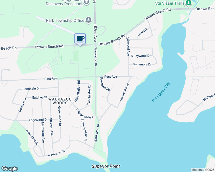 map of restaurants, bars, coffee shops, grocery stores, and more near 233 Foxdown Road in Holland
