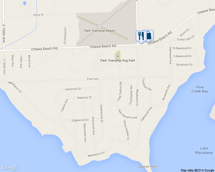 map of restaurants, bars, coffee shops, grocery stores, and more near 1290 Oakhampton Road in Holland