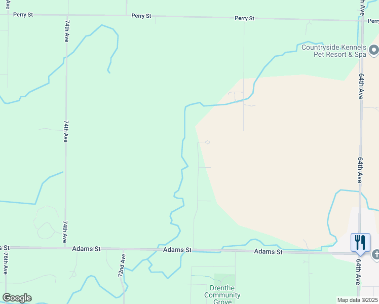 map of restaurants, bars, coffee shops, grocery stores, and more near 1123 Esker Drive in Zeeland