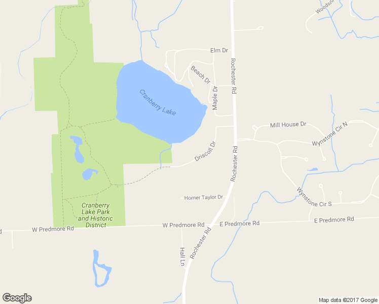 map of restaurants, bars, coffee shops, grocery stores, and more near 650 Driscoll Drive in Oakland charter Township