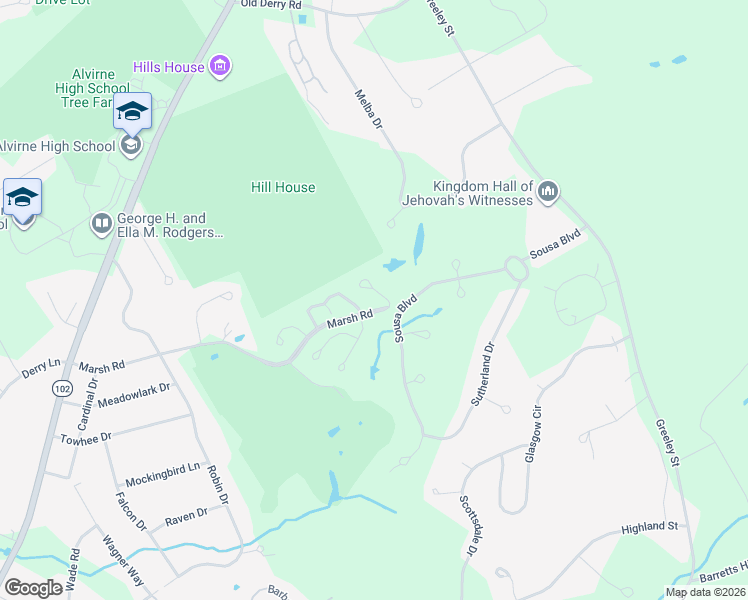 map of restaurants, bars, coffee shops, grocery stores, and more near 2 Waubeeka Springs Road in Hudson