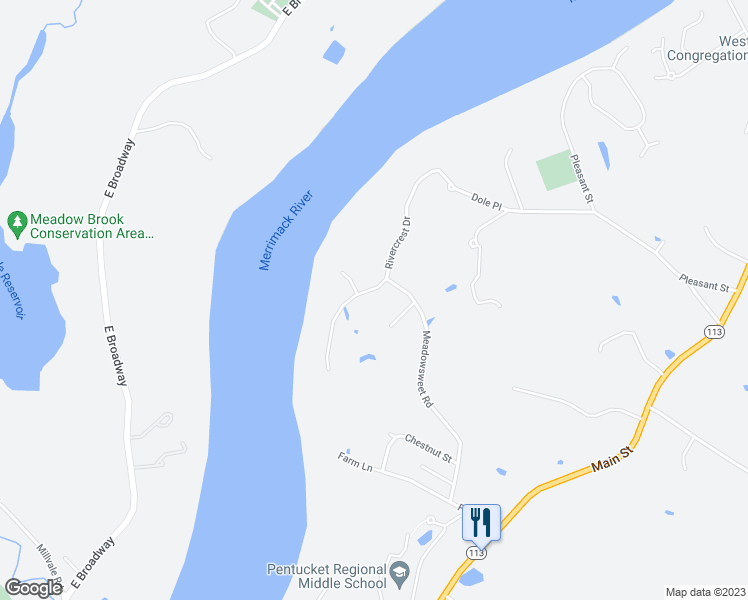 map of restaurants, bars, coffee shops, grocery stores, and more near 3 Summersweet Lane in West Newbury