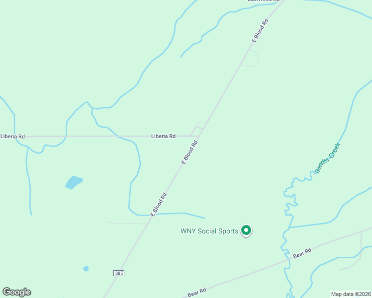 map of restaurants, bars, coffee shops, grocery stores, and more near 3696 East Blood Road in Cowlesville