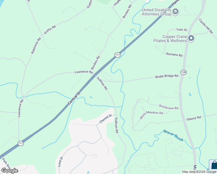 map of restaurants, bars, coffee shops, grocery stores, and more near 1 Bridle Bridge Road in Hudson