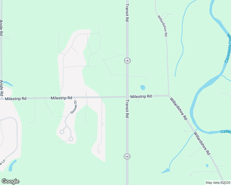map of restaurants, bars, coffee shops, grocery stores, and more near 7950 Milestrip Rd in Orchard Park