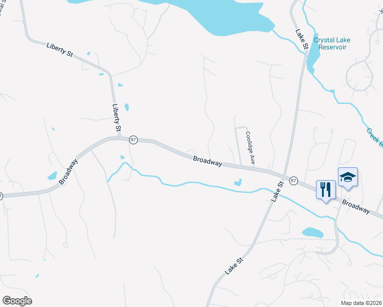 map of restaurants, bars, coffee shops, grocery stores, and more near 1015 Broadway in Haverhill