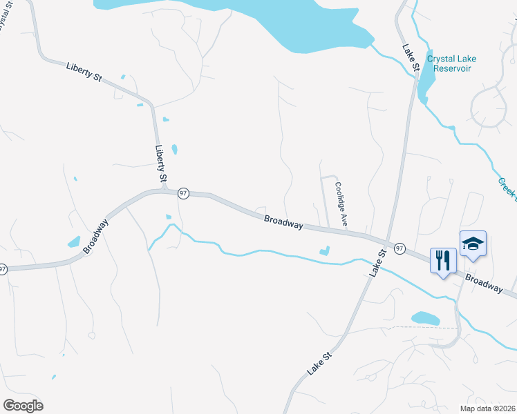map of restaurants, bars, coffee shops, grocery stores, and more near 1015 Broadway in Haverhill
