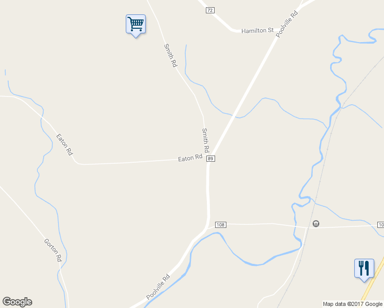 map of restaurants, bars, coffee shops, grocery stores, and more near 7615 Eaton Road in Hamilton
