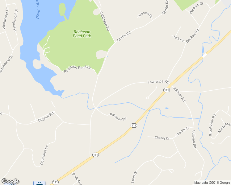 map of restaurants, bars, coffee shops, grocery stores, and more near Lawrence Road in Hudson