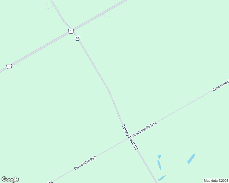 map of restaurants, bars, coffee shops, grocery stores, and more near 1750 Norfolk County Road 10 in Simcoe