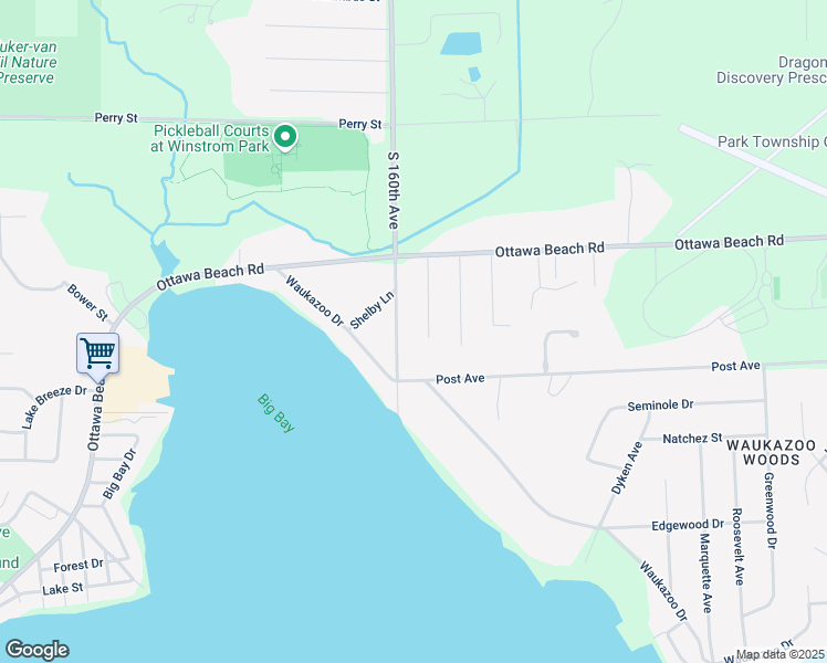map of restaurants, bars, coffee shops, grocery stores, and more near 167 South 160th Avenue in Holland