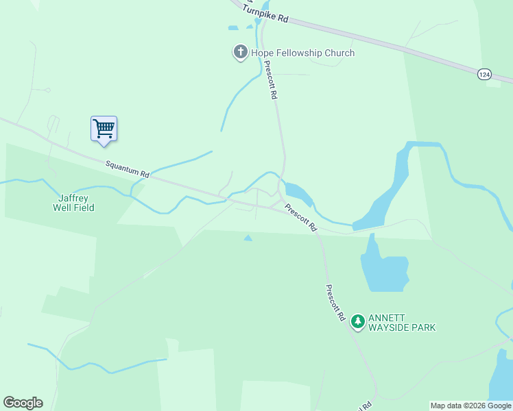 map of restaurants, bars, coffee shops, grocery stores, and more near 300 Squantum Road in Jaffrey