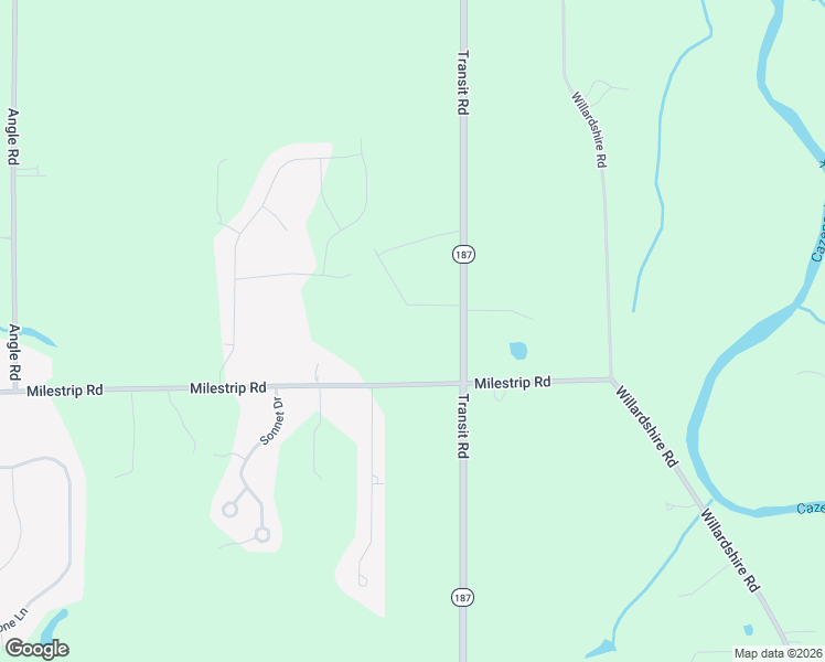 map of restaurants, bars, coffee shops, grocery stores, and more near 7950 Milestrip Road in Orchard Park