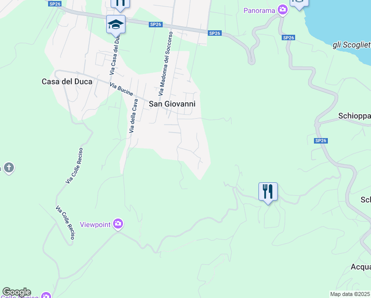 map of restaurants, bars, coffee shops, grocery stores, and more near 68 Via Bucine in San Giovanni
