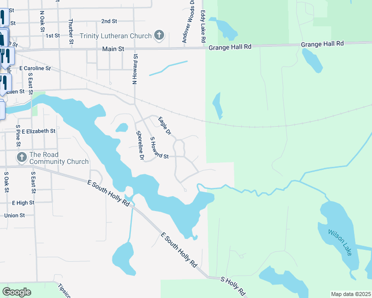map of restaurants, bars, coffee shops, grocery stores, and more near 901 Watercress Lane in Fenton