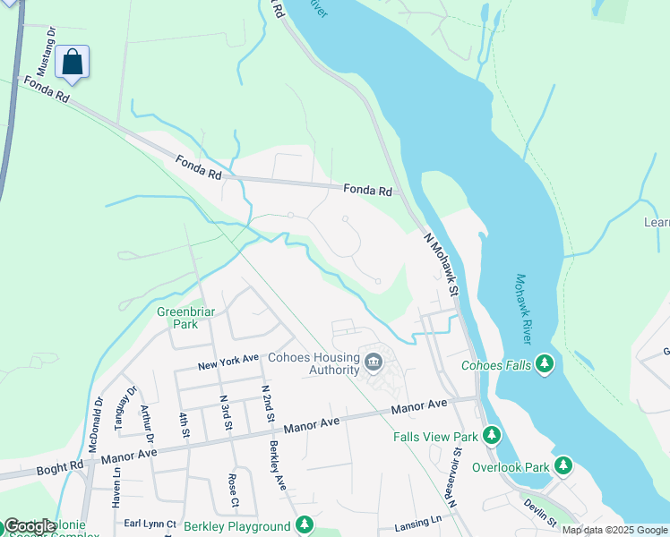 map of restaurants, bars, coffee shops, grocery stores, and more near 22 Heritage Court in Cohoes