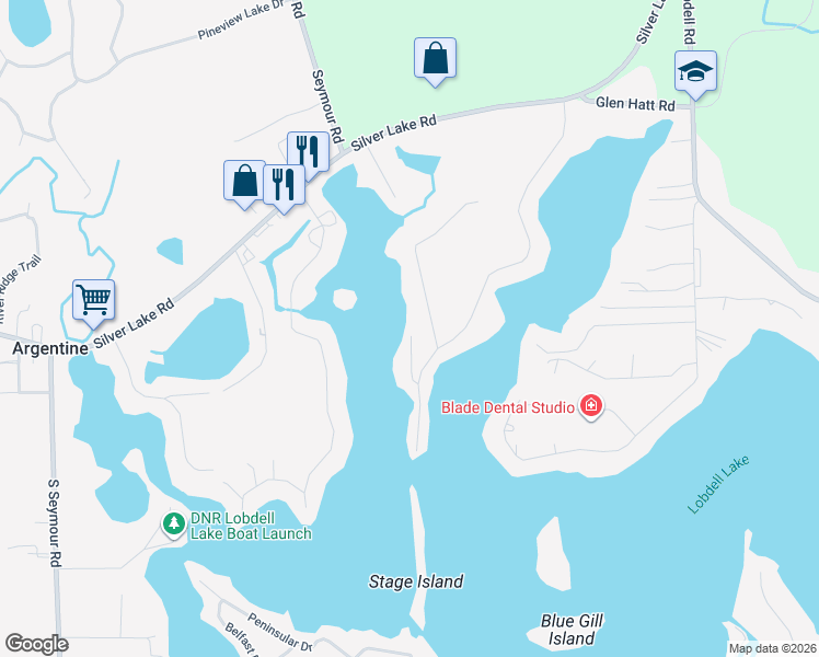 map of restaurants, bars, coffee shops, grocery stores, and more near 16202 Crest Drive in Linden