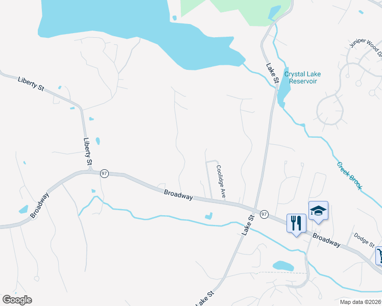 map of restaurants, bars, coffee shops, grocery stores, and more near 14 Silver Birch Lane in Haverhill