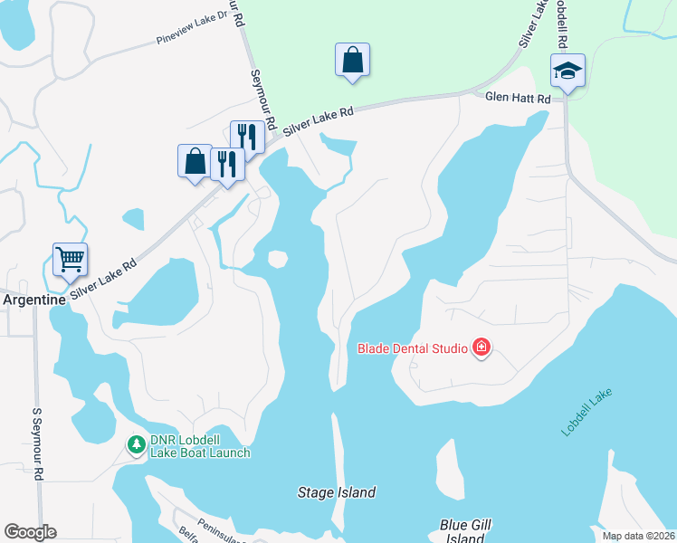 map of restaurants, bars, coffee shops, grocery stores, and more near 16202 Crest Drive in Linden