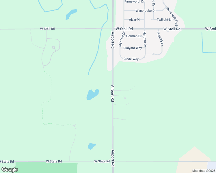 map of restaurants, bars, coffee shops, grocery stores, and more near 15470 Airport Road in Lansing