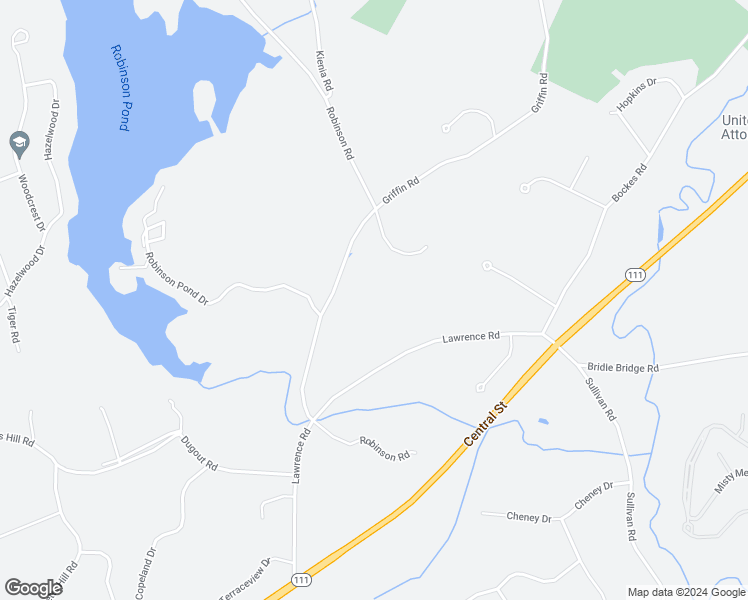 map of restaurants, bars, coffee shops, grocery stores, and more near 19 Robinson Road in Hudson