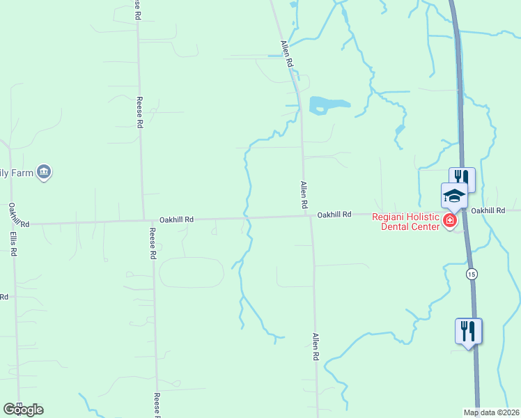 map of restaurants, bars, coffee shops, grocery stores, and more near 7130 Oak Hill Road in Clarkston