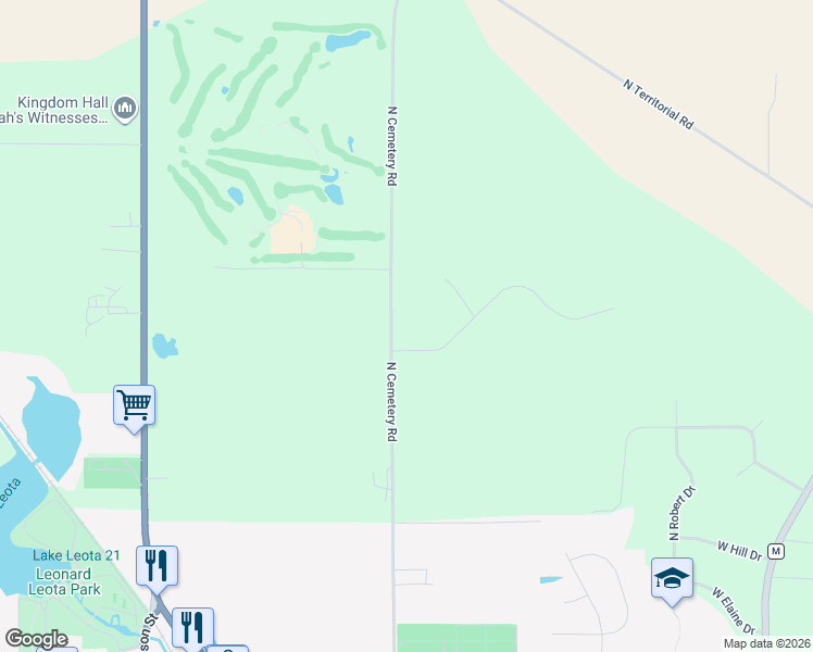 map of restaurants, bars, coffee shops, grocery stores, and more near 8328 North Cemetery Road in Evansville