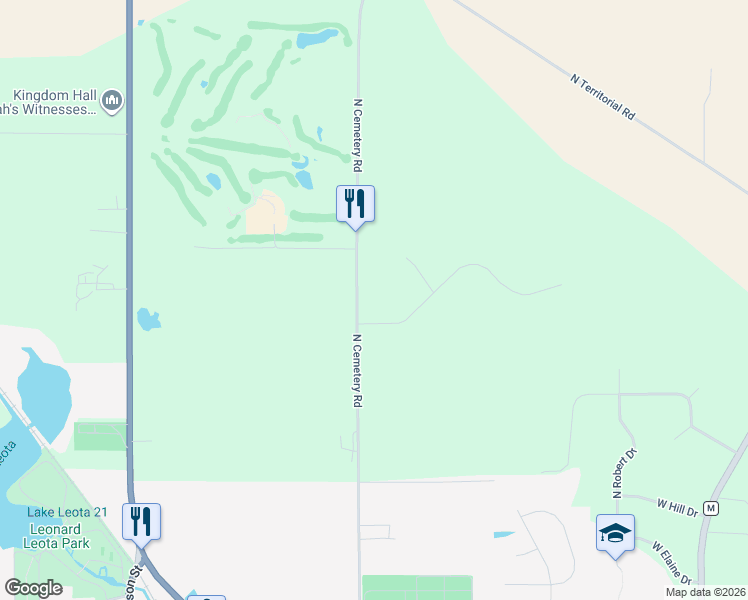 map of restaurants, bars, coffee shops, grocery stores, and more near 8328 North Cemetery Road in Evansville