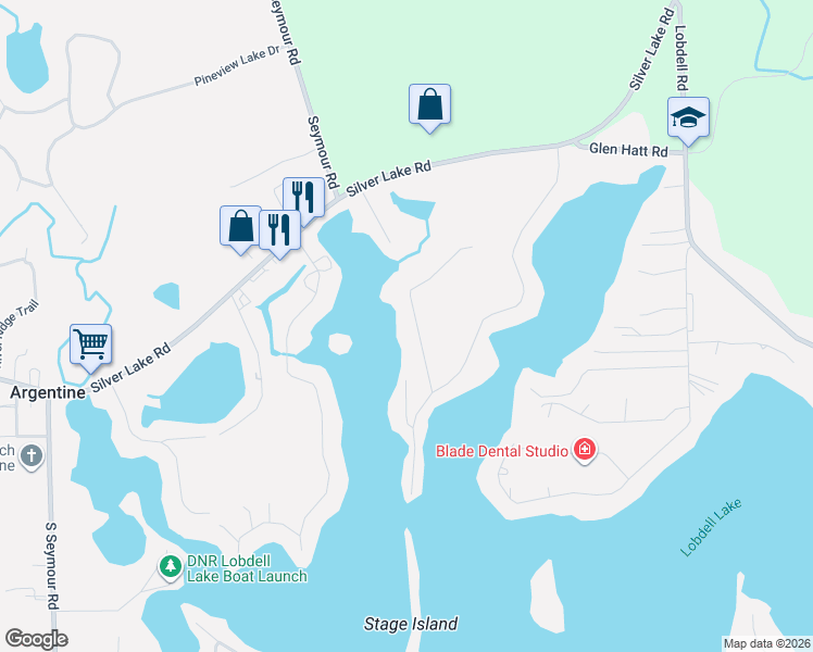 map of restaurants, bars, coffee shops, grocery stores, and more near 16158 Crest Drive in Linden