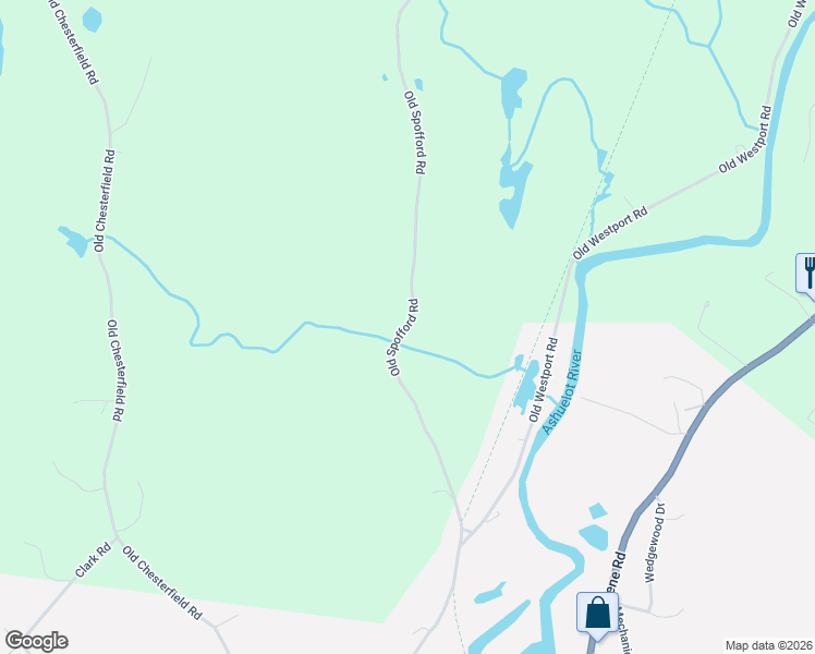 map of restaurants, bars, coffee shops, grocery stores, and more near 99 Old Spofford Rd in Winchester