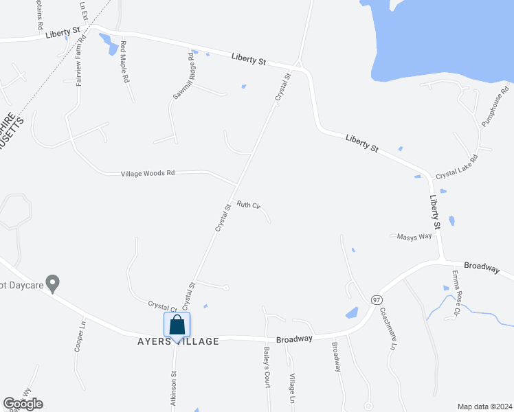 map of restaurants, bars, coffee shops, grocery stores, and more near Ruth Circle in Haverhill
