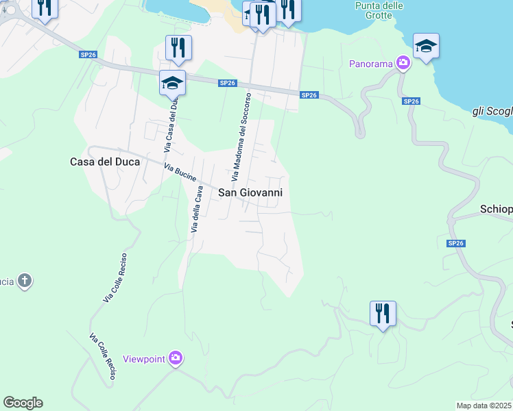 map of restaurants, bars, coffee shops, grocery stores, and more near 86 Via dell'Arco di San Michele in San Giovanni