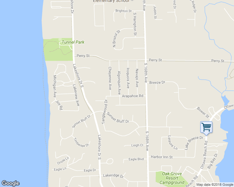 map of restaurants, bars, coffee shops, grocery stores, and more near 128 Algonquin Avenue in Holland