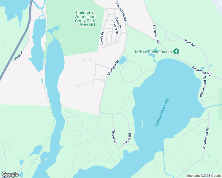 map of restaurants, bars, coffee shops, grocery stores, and more near 45 10 Acres Road in Jaffrey