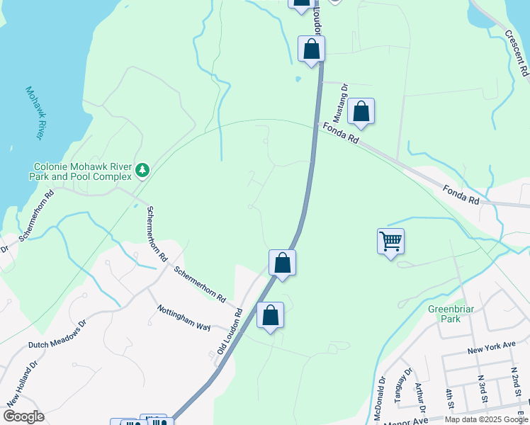 map of restaurants, bars, coffee shops, grocery stores, and more near 62 Santanoni Drive in Cohoes