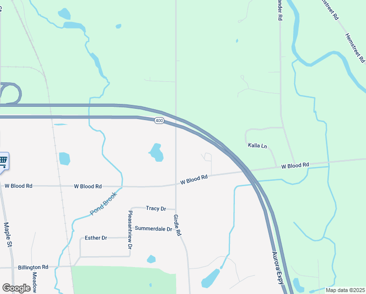 map of restaurants, bars, coffee shops, grocery stores, and more near 731 Girdle Road in East Aurora