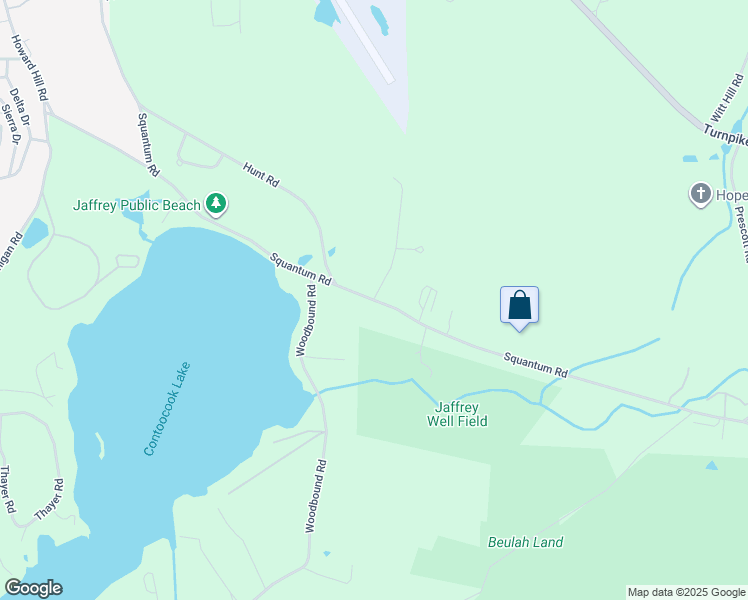 map of restaurants, bars, coffee shops, grocery stores, and more near 210 Squantum Road in Jaffrey