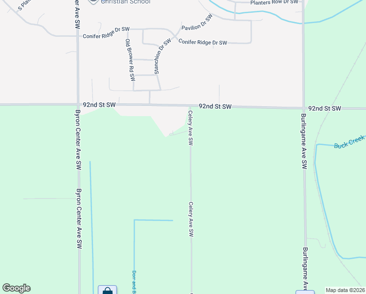 map of restaurants, bars, coffee shops, grocery stores, and more near 9345 Celery Avenue Southwest in Byron Center